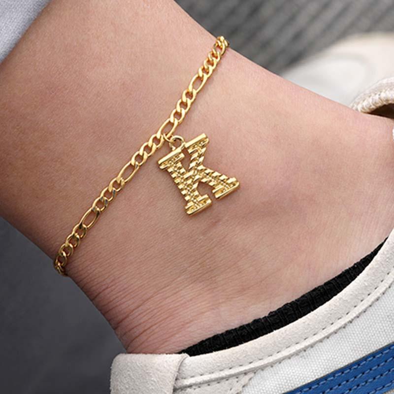 Herringbone Initial Anklet, Custom Ankle Bracelet, Crystal Cubic Zirconia  Letter Anklet, Leg Gold Chain, Anklebone Beauty, Personalized Gift - Etsy