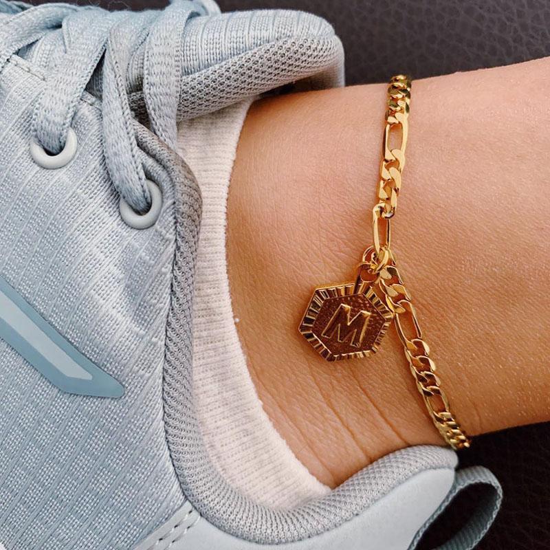 Personalized Hexagon Anklet/Bracelet